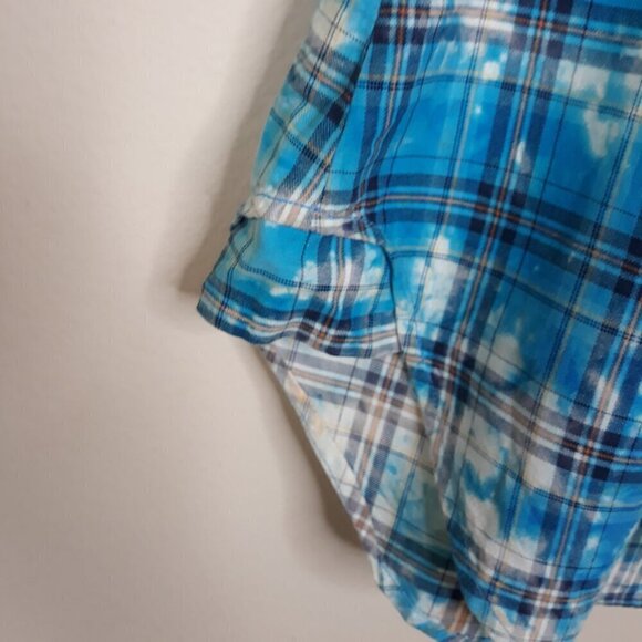 A Rare Bird Embellished Plaid Pearl Snap Button Down Western Cowgirl Rodeo Boho - Picture 4 of 12